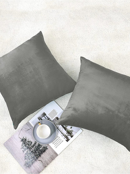 1pc Solid Decorative Throw Pillow Case Without Filler, Modern Fabric Cushion Cover For Living Room, Home Decor