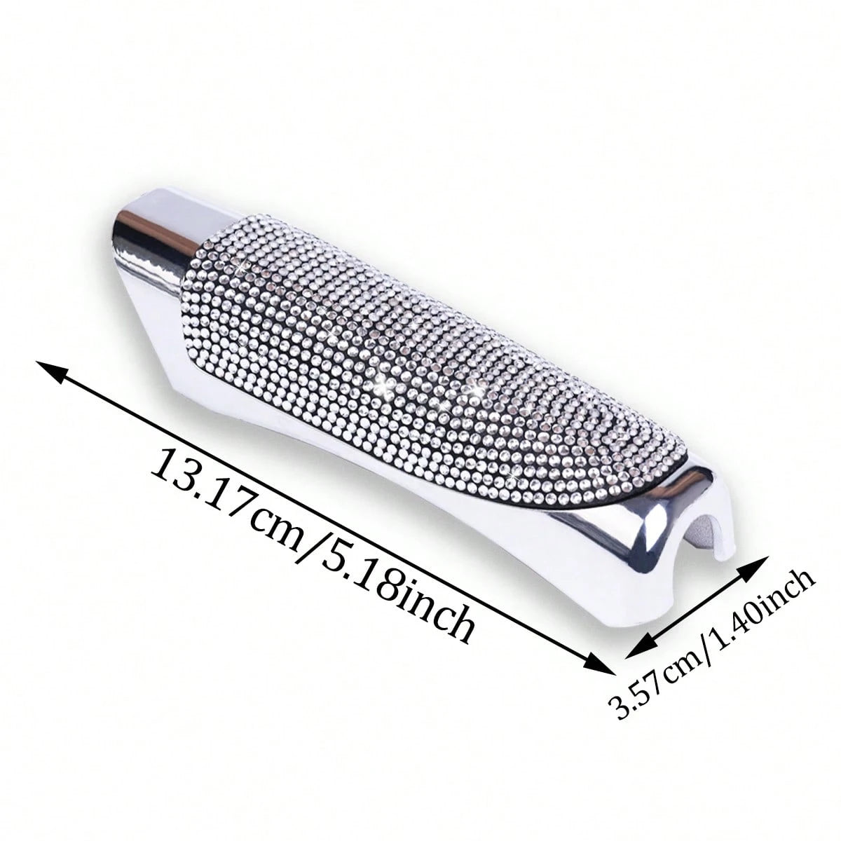 1pc Sparkling Rhinestone Decorated Car Handbrake Cover, Fashionable Shiny Handbrake Protector, Universal Women's Car Interior Decor Accessory