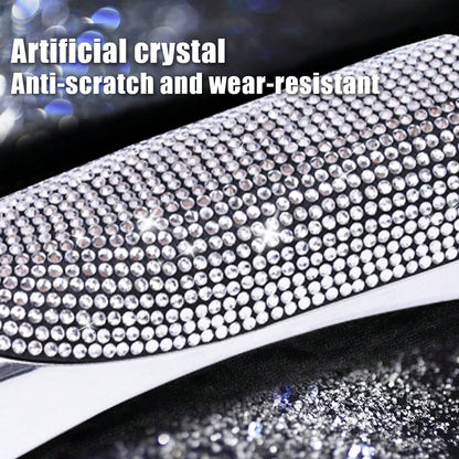 1pc Sparkling Rhinestone Decorated Car Handbrake Cover, Fashionable Shiny Handbrake Protector, Universal Women's Car Interior Decor Accessory