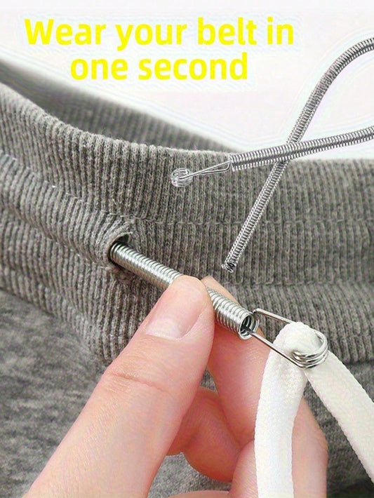 1pc Spring Drawstring Replacement Tool| 2-In-1 Pants Hoodie Skirt Elastic Band Inserter| Home Essential Tool Set With Waistband Puller No Sewing DIY Helper| Women's Christmas Gift (Steel Spring, Fl