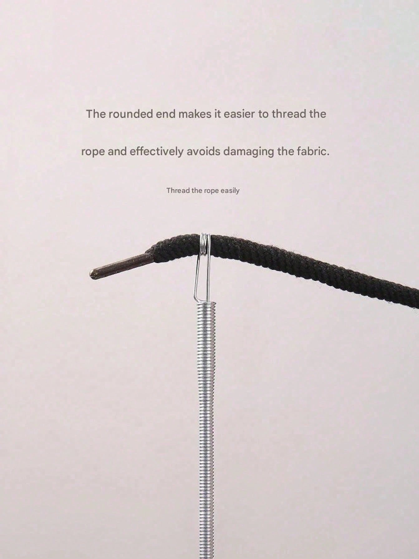 1pc Spring-Loaded Elastic Cord Replacement Tool| 2-In-1 Elastic Band Inserter, Suitable For Pants, Hoodies And Skirts| Home Essential Set, Includes Waistband Cord Puller, No-Sew DIY Assistant| Wome