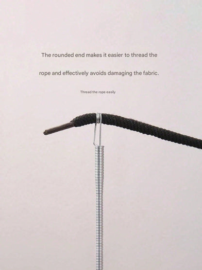 1pc Spring-Loaded Elastic Cord Replacement Tool| 2-In-1 Elastic Band Inserter, Suitable For Pants, Hoodies And Skirts| Home Essential Set, Includes Waistband Cord Puller, No-Sew DIY Assistant| Wome