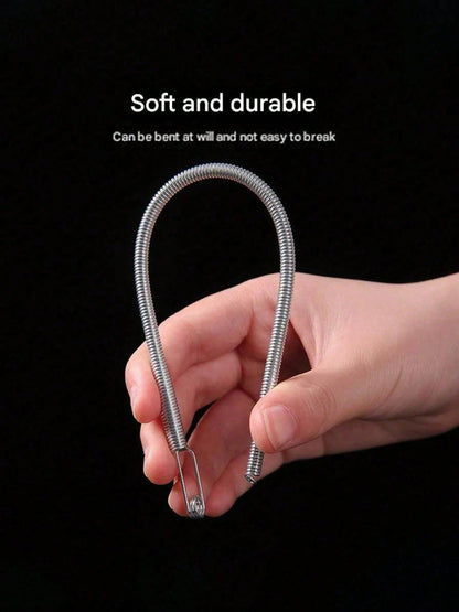 1pc Spring-Loaded Elastic Cord Replacement Tool| 2-In-1 Elastic Band Inserter, Suitable For Pants, Hoodies And Skirts| Home Essential Set, Includes Waistband Cord Puller, No-Sew DIY Assistant| Wome
