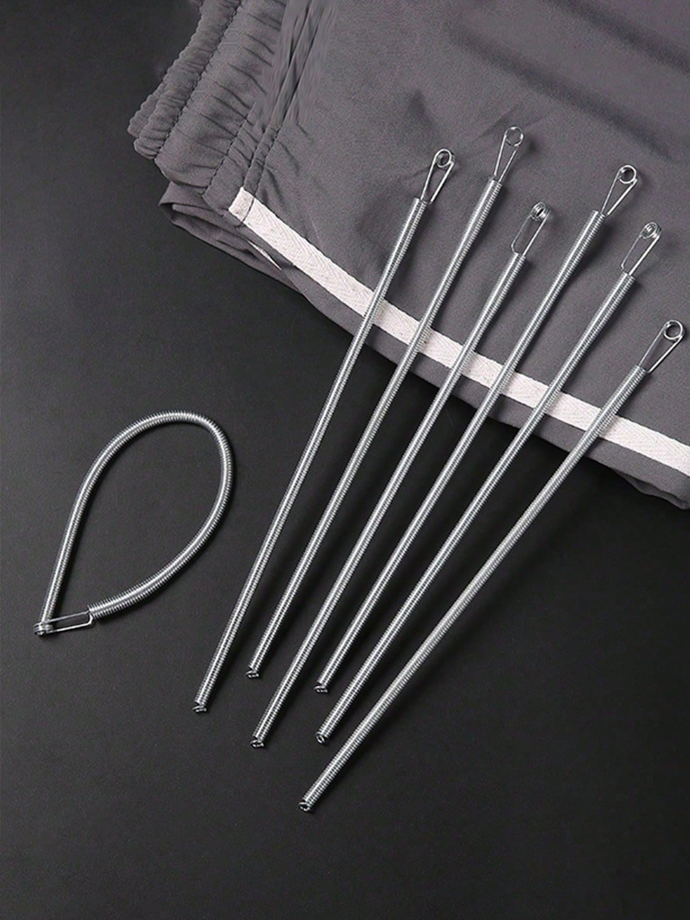 1pc Spring-Loaded Elastic Cord Replacement Tool| 2-In-1 Elastic Band Inserter, Suitable For Pants, Hoodies And Skirts| Home Essential Set, Includes Waistband Cord Puller, No-Sew DIY Assistant| Wome