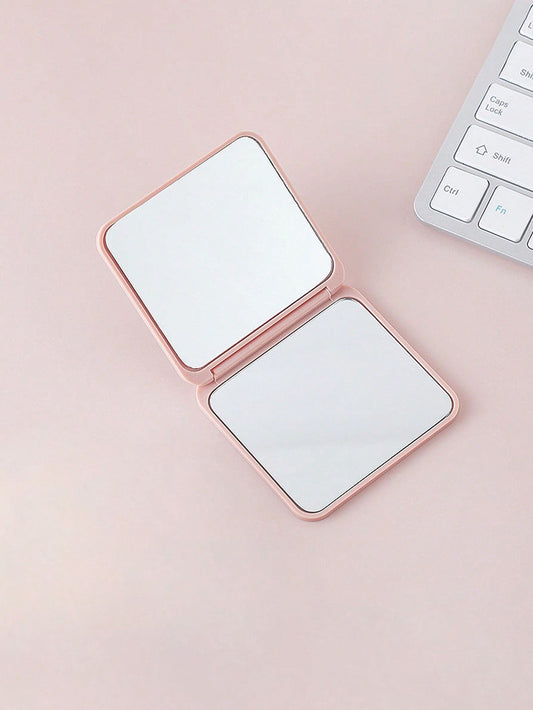 1pc Square Dual-Sided Flip Mirror, Compact Vanity Mirror, Pocket Mirror, Small Mirror, Living Room Home Bedroom Bathroom House Decor, Travel Stuff, Wedding, Party, Birthday, Gifts For Men Mom Dad Best