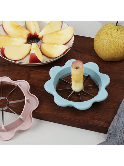 1pc Stainless Steel Flower Shaped Apple Cutter, Multifunction Fruit Corer & Divider, Household Kitchen Fruit Cutting Tool
