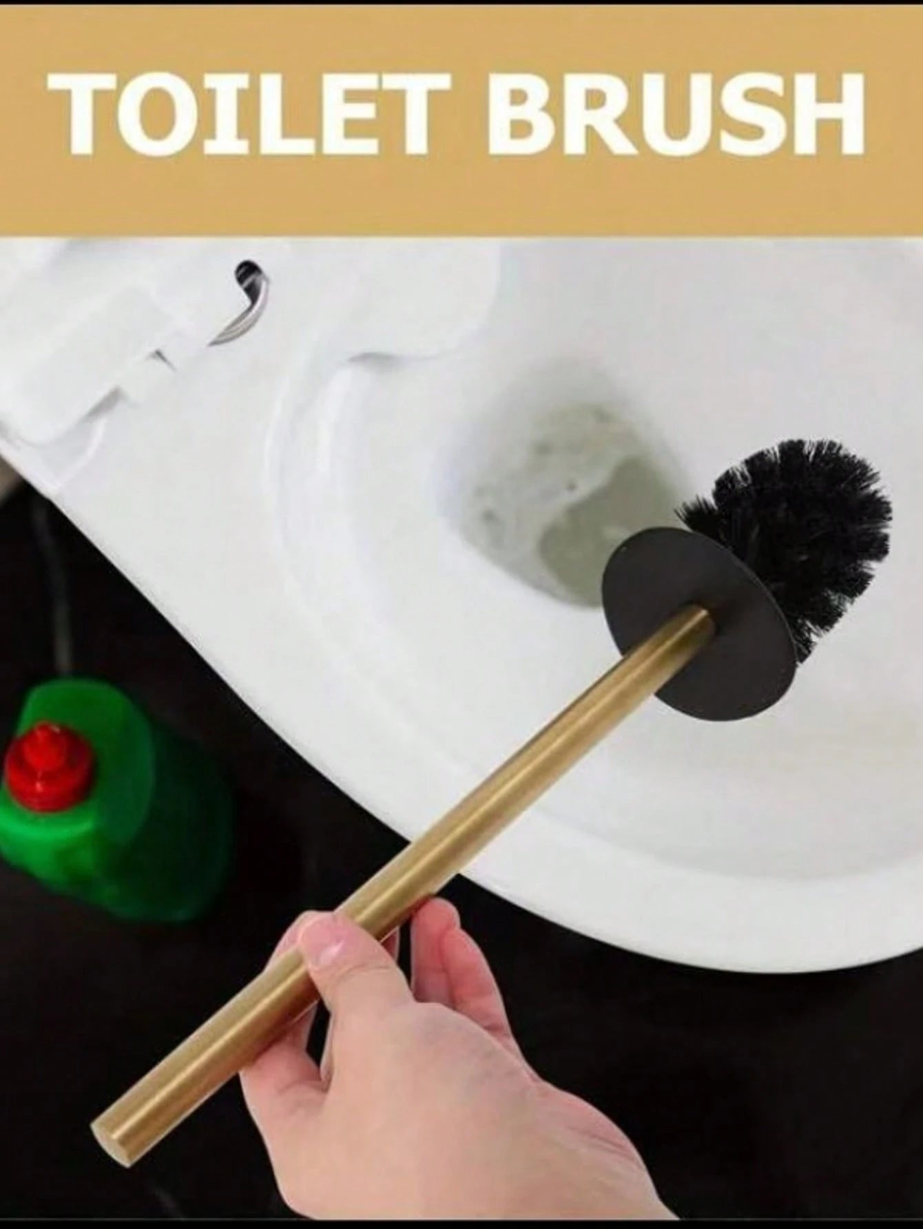 1pc Standing Toilet Brush Set, Bathroom Toilet Cleaning Brush With Holder, Odorless Floor Mounted Toilet Brush Bathroom Decor Fall Decor