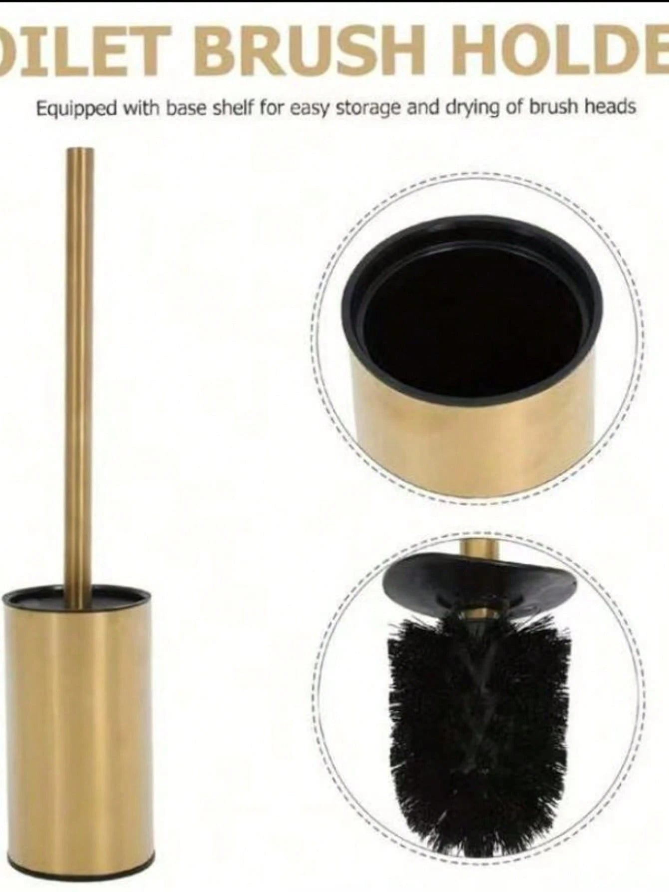1pc Standing Toilet Brush Set, Bathroom Toilet Cleaning Brush With Holder, Odorless Floor Mounted Toilet Brush Bathroom Decor Fall Decor