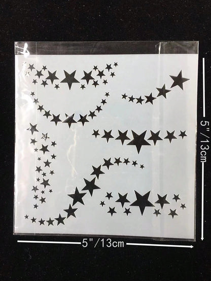 1pc Star Hollow Painting Template, Simple Multi-Purpose Painting Template For Drawing, DIY Craft Back To School,Back To School,School Supplies