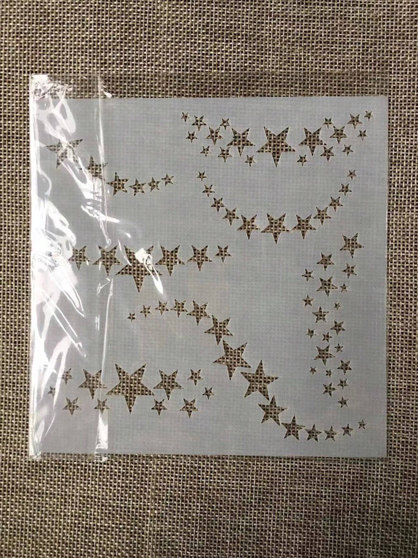 1pc Star Hollow Painting Template, Simple Multi-Purpose Painting Template For Drawing, DIY Craft Back To School,Back To School,School Supplies