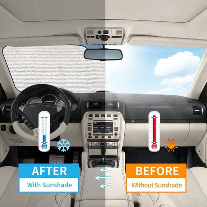 1pc Starry Sky Car Sunshade, Summer Car Interior Sun Protection, Front Windshield Sunshade, Blocks Sunlight, UV Rays And Heat, Protects Car Interior