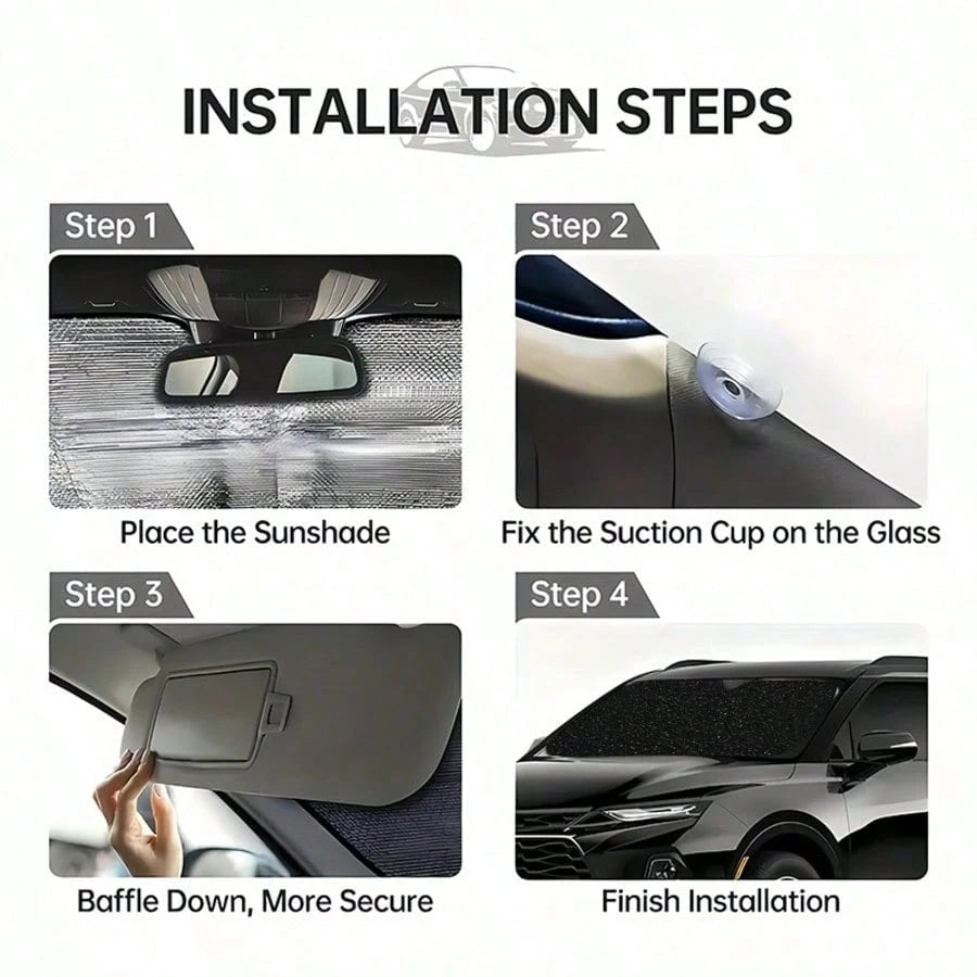 1pc Starry Sky Car Sunshade, Summer Car Interior Sun Protection, Front Windshield Sunshade, Blocks Sunlight, UV Rays And Heat, Protects Car Interior