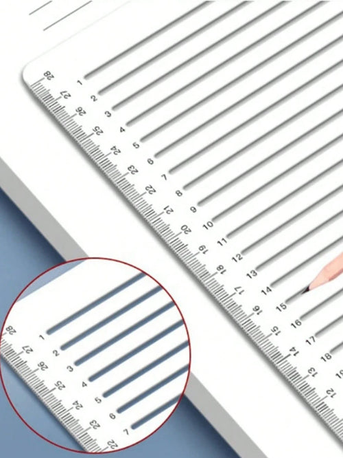 1PC Straight Line Stencil Ruler Transparent Lines Markings Ruler Students A4 Homework Calligraphy Template
