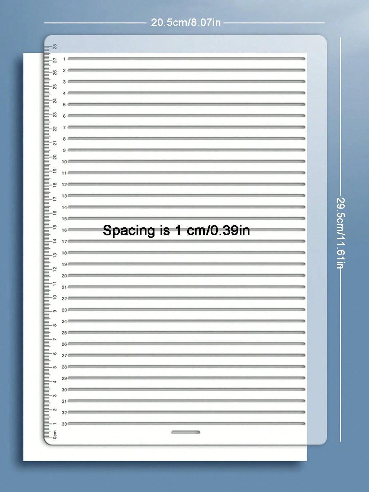 1PC Straight Line Stencil Ruler Transparent Lines Markings Ruler Students A4 Homework Calligraphy Template