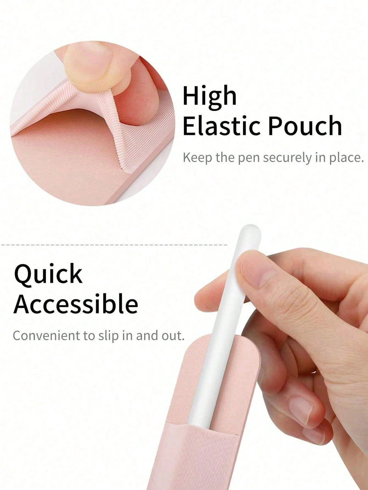 1pc Tablet Touch Pen Pouch, Capacitive Pen Protective Cover, Apple Pencil 2nd Gen Pen Sleeve Anti-Lost Pen Bag, Thin Portable Self-Adhesive Storage Pen Case