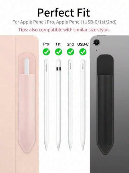 1pc Tablet Touch Pen Pouch, Capacitive Pen Protective Cover, Apple Pencil 2nd Gen Pen Sleeve Anti-Lost Pen Bag, Thin Portable Self-Adhesive Storage Pen Case
