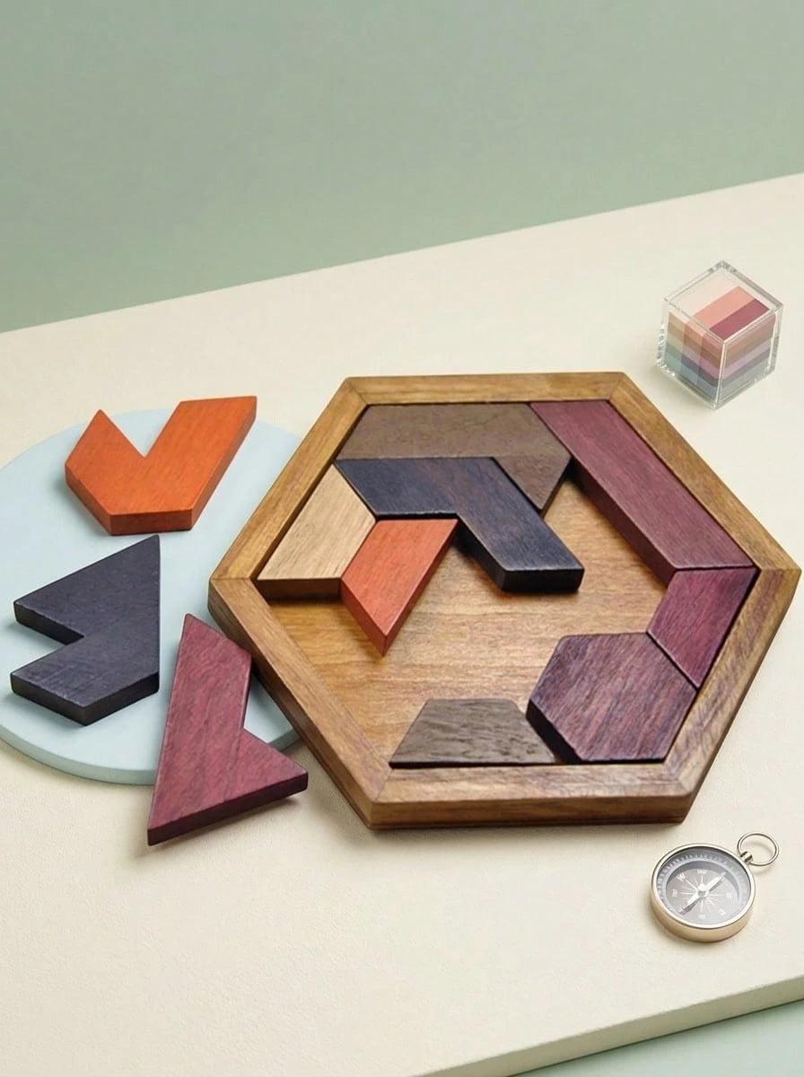 1pc Tangram Design Adult Puzzle