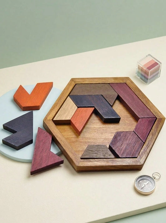 1pc Tangram Design Adult Puzzle