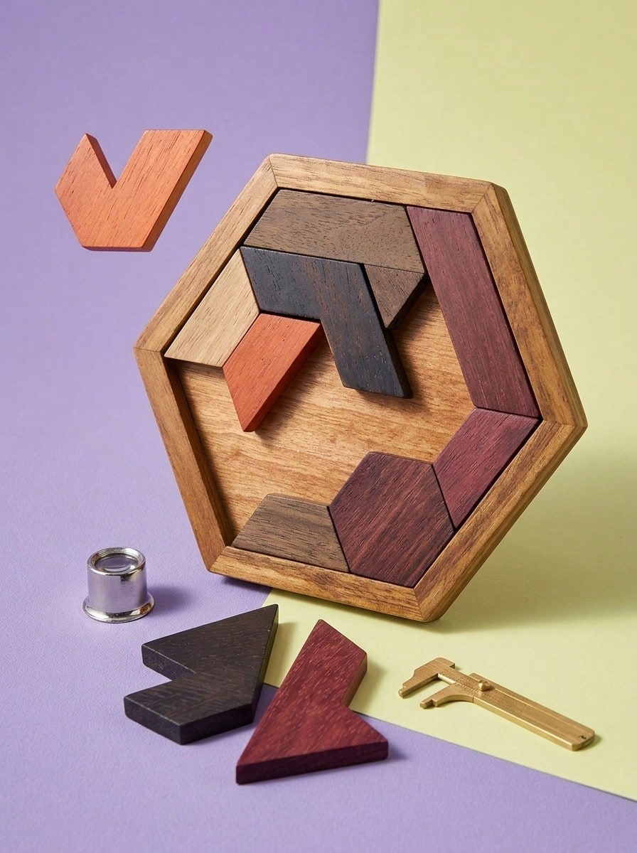 1pc Tangram Design Adult Puzzle