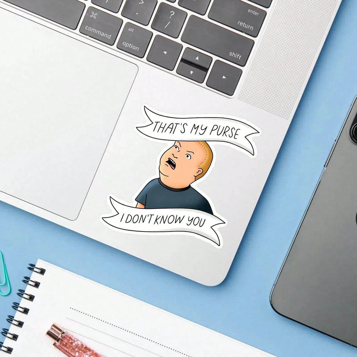 1PC That's My Purse Sticker, Funny Bobby Laptop Decal, I Don't Know You Vinyl, Self Defense Humor Gift, Waterproof Peel & Stick Water Bottle Sticker, Durable Purse Protector Tumbler Decal