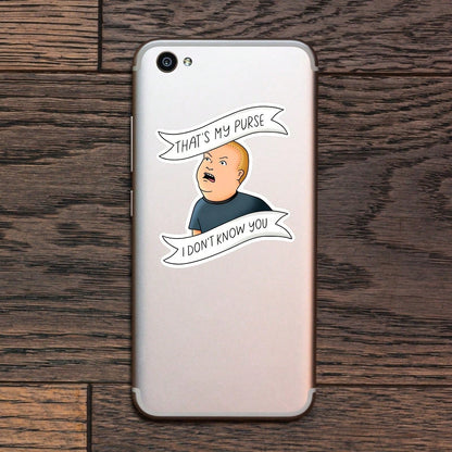 1PC That's My Purse Sticker, Funny Bobby Laptop Decal, I Don't Know You Vinyl, Self Defense Humor Gift, Waterproof Peel & Stick Water Bottle Sticker, Durable Purse Protector Tumbler Decal