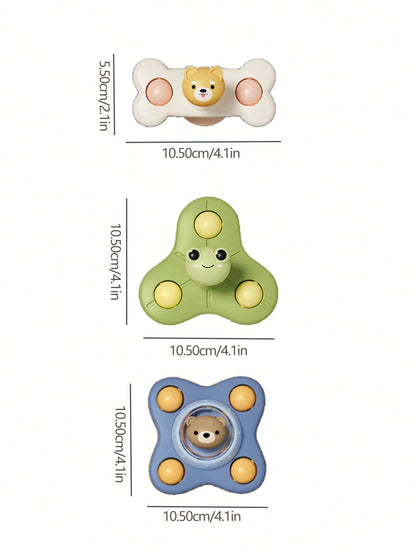 1pc Toddler Airplane Suction Cup Spinning Toy, Cartoon Sensory Developmental Bath Toy, Suitable For Easter, Carnival, Children's Day Holiday Gifts