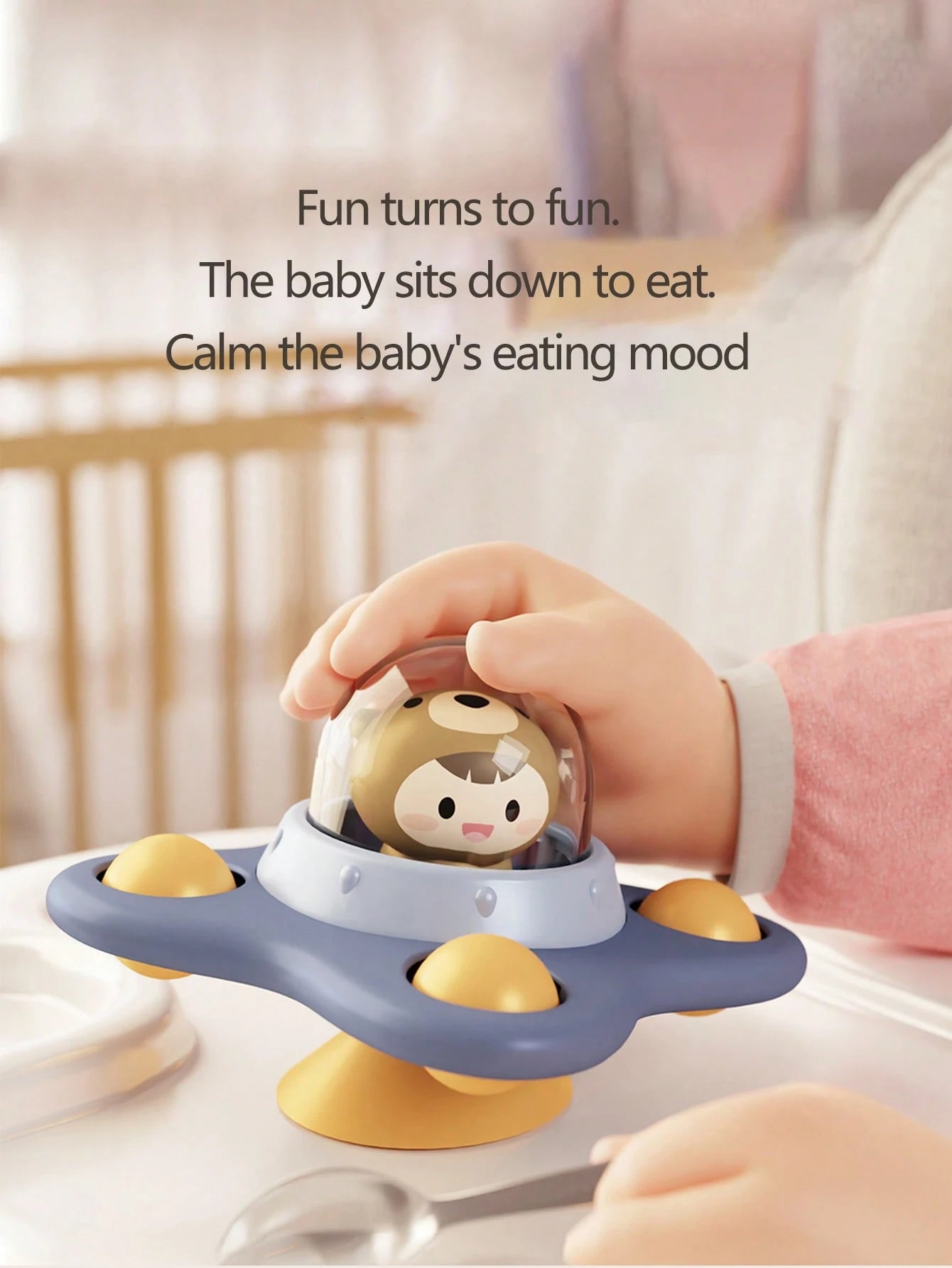1pc Toddler Airplane Suction Cup Spinning Toy, Cartoon Sensory Developmental Bath Toy, Suitable For Easter, Carnival, Children's Day Holiday Gifts