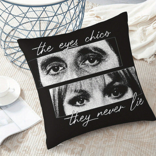 1pc Tony Montana Printed Plush Pillow Case, Suitable For Living Room, Bedroom, Store Decor, Movie Lover Gift, Without Pillow Insert