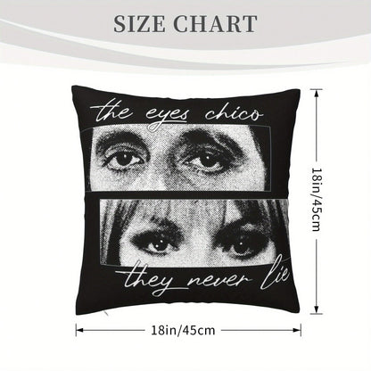 1pc Tony Montana Printed Plush Pillow Case, Suitable For Living Room, Bedroom, Store Decor, Movie Lover Gift, Without Pillow Insert