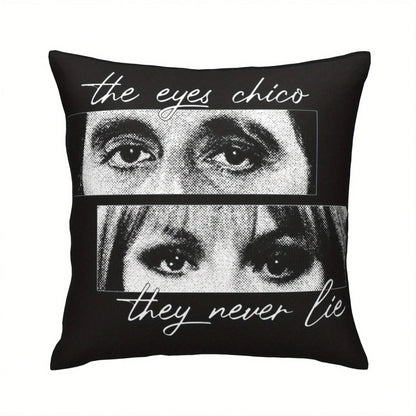 1pc Tony Montana Printed Plush Pillow Case, Suitable For Living Room, Bedroom, Store Decor, Movie Lover Gift, Without Pillow Insert