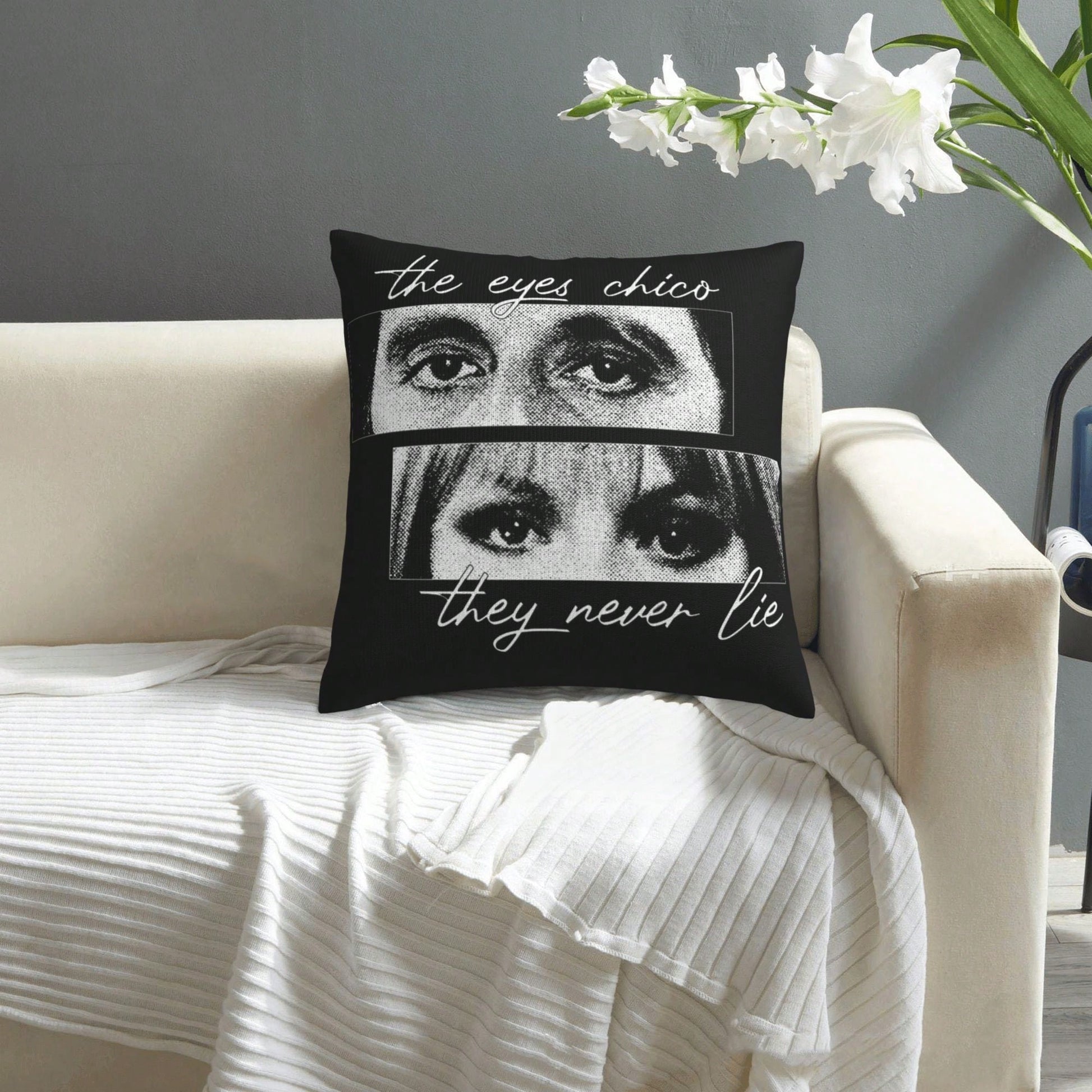 1pc Tony Montana Printed Plush Pillow Case, Suitable For Living Room, Bedroom, Store Decor, Movie Lover Gift, Without Pillow Insert