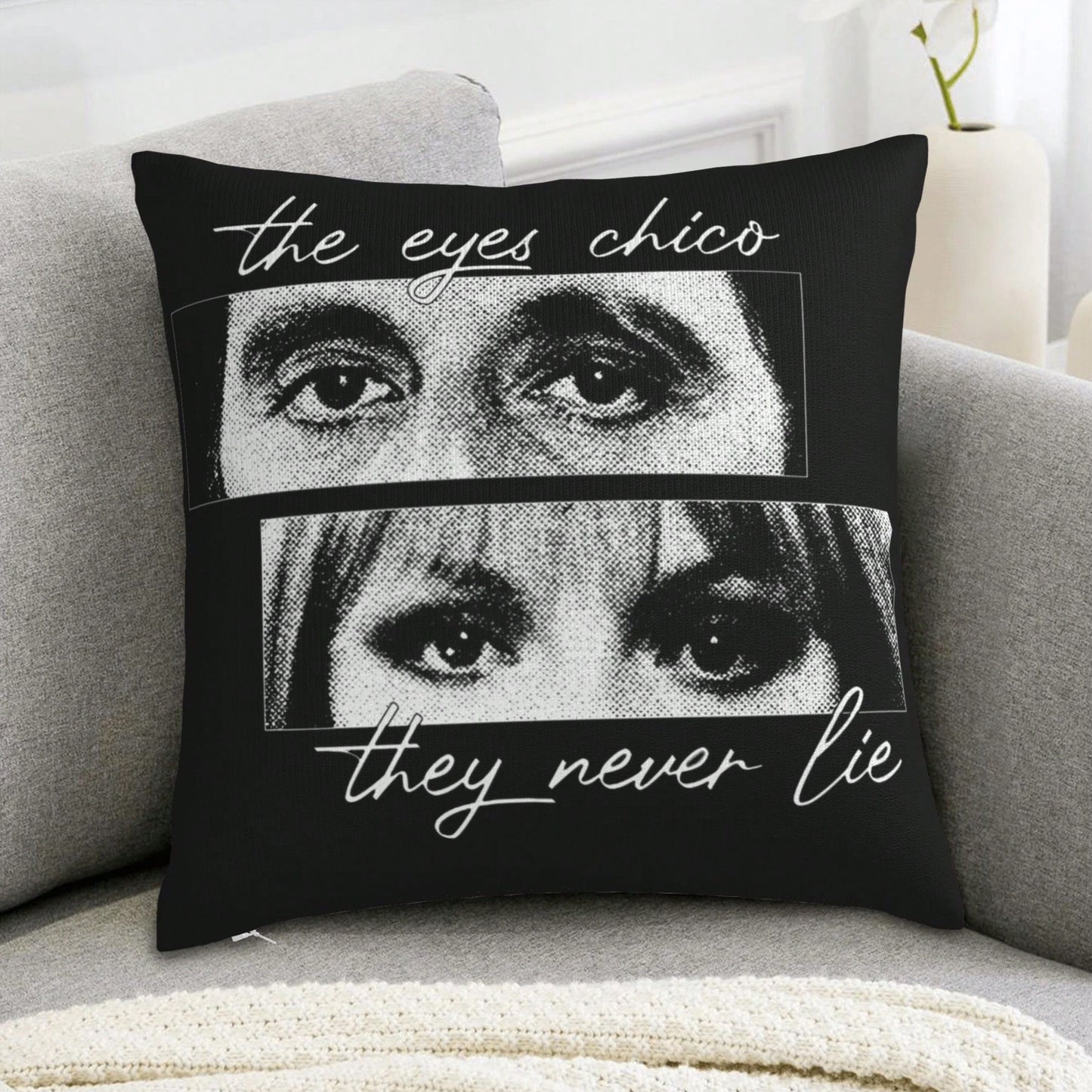 1pc Tony Montana Printed Plush Pillow Case, Suitable For Living Room, Bedroom, Store Decor, Movie Lover Gift, Without Pillow Insert