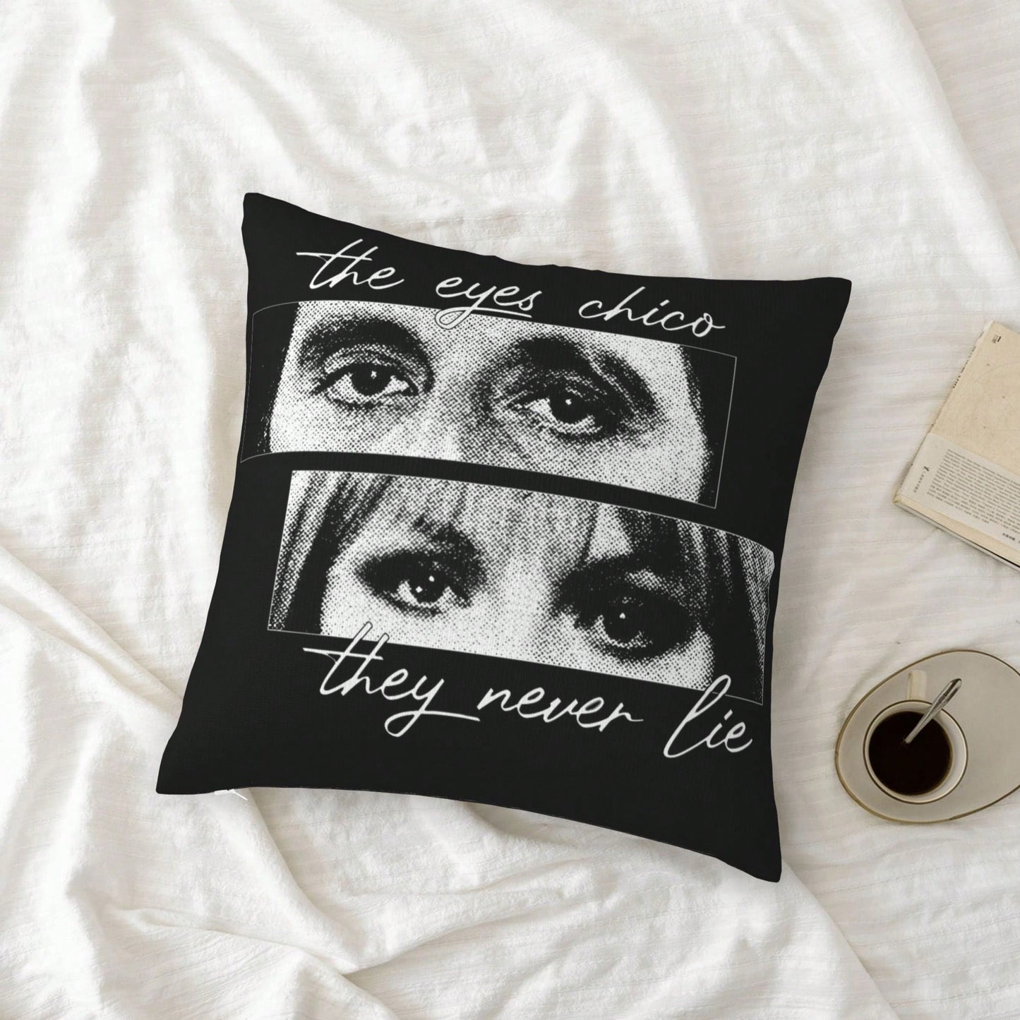 1pc Tony Montana Printed Plush Pillow Case, Suitable For Living Room, Bedroom, Store Decor, Movie Lover Gift, Without Pillow Insert
