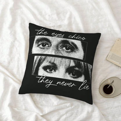 1pc Tony Montana Printed Plush Pillow Case, Suitable For Living Room, Bedroom, Store Decor, Movie Lover Gift, Without Pillow Insert