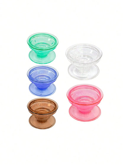 1pc Transparent Color Inflatable Phone Stand, Foldable Phone Air Cushion Holder, Slouchy Desktop Inflatable Phone Support Compatible With IPhone, Android Phone, Gift For Birthday, Family, Friends Gift