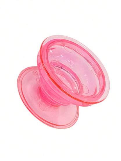 1pc Transparent Color Inflatable Phone Stand, Foldable Phone Air Cushion Holder, Slouchy Desktop Inflatable Phone Support Compatible With IPhone, Android Phone, Gift For Birthday, Family, Friends Gift