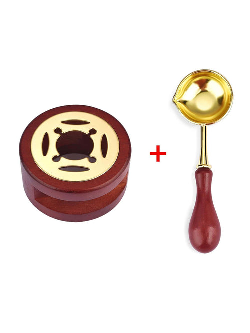 1pc Two Tone Hollow Wax Melting Furnace Stove With Wax Spoon, Vintage Multi-Purpose Wax Melting Furnace For Letter, Envelope, Stamp Back To School,Back To School,School Supplies