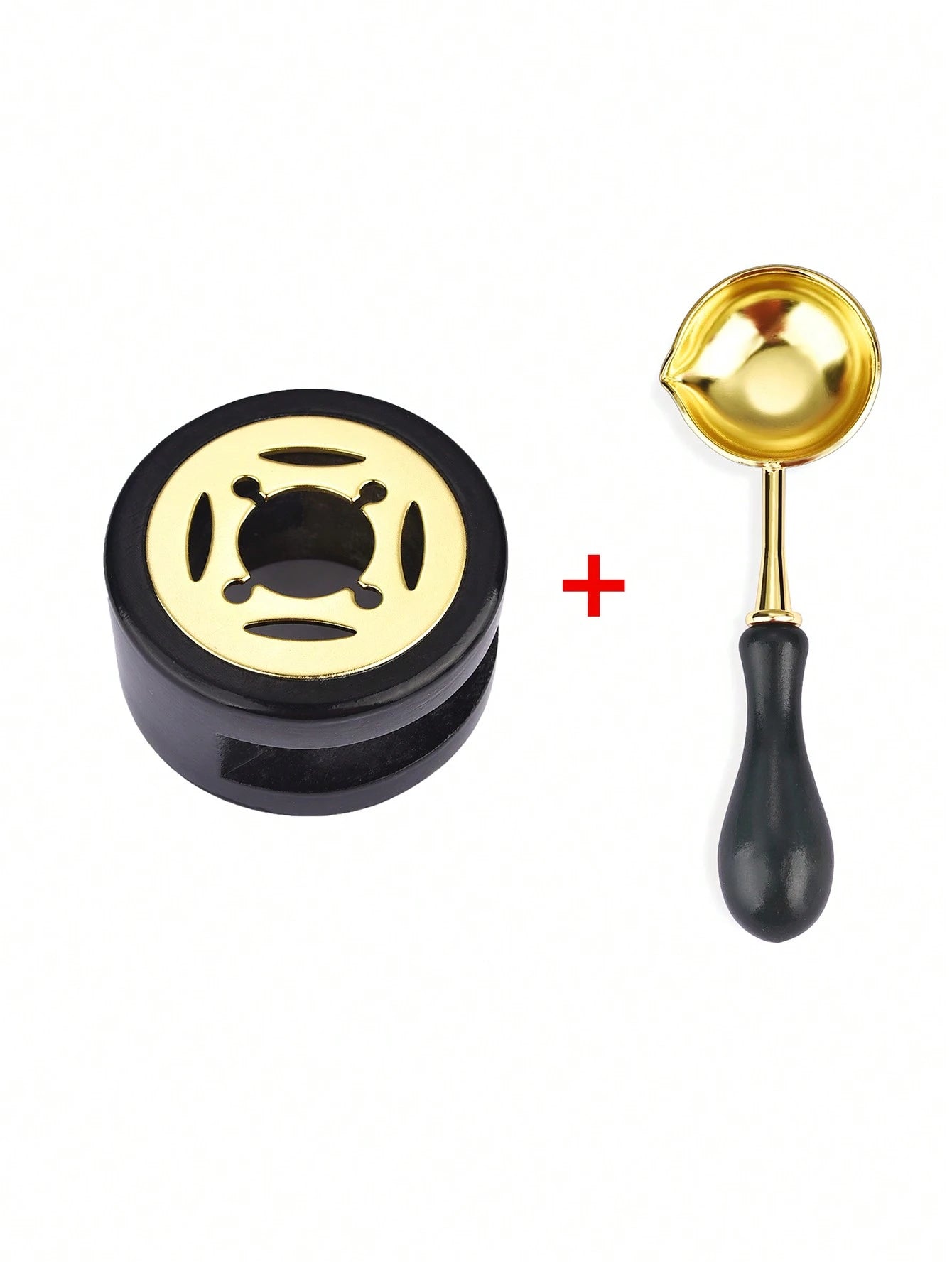 1pc Two Tone Hollow Wax Melting Furnace Stove With Wax Spoon, Vintage Multi-Purpose Wax Melting Furnace For Letter, Envelope, Stamp Back To School,Back To School,School Supplies