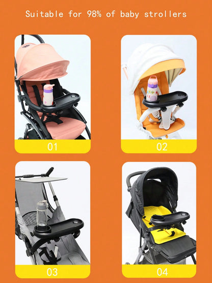 1pc Universal Baby Stroller Food Tray, Infant Pushchair Snack Plate, Stroller Tray Accessory