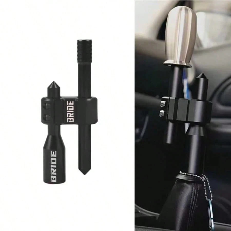 1pc Universal Car Gear Shift Extension Rod, Adjustable Aluminum Alloy Gear Lever, H-Shaped, Black/Red 2 Colors Available