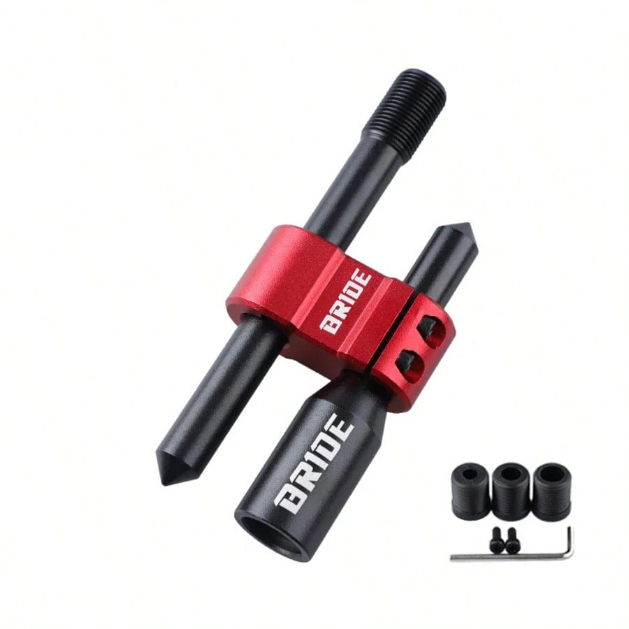 1pc Universal Car Gear Shift Extension Rod, Adjustable Aluminum Alloy Gear Lever, H-Shaped, Black/Red 2 Colors Available