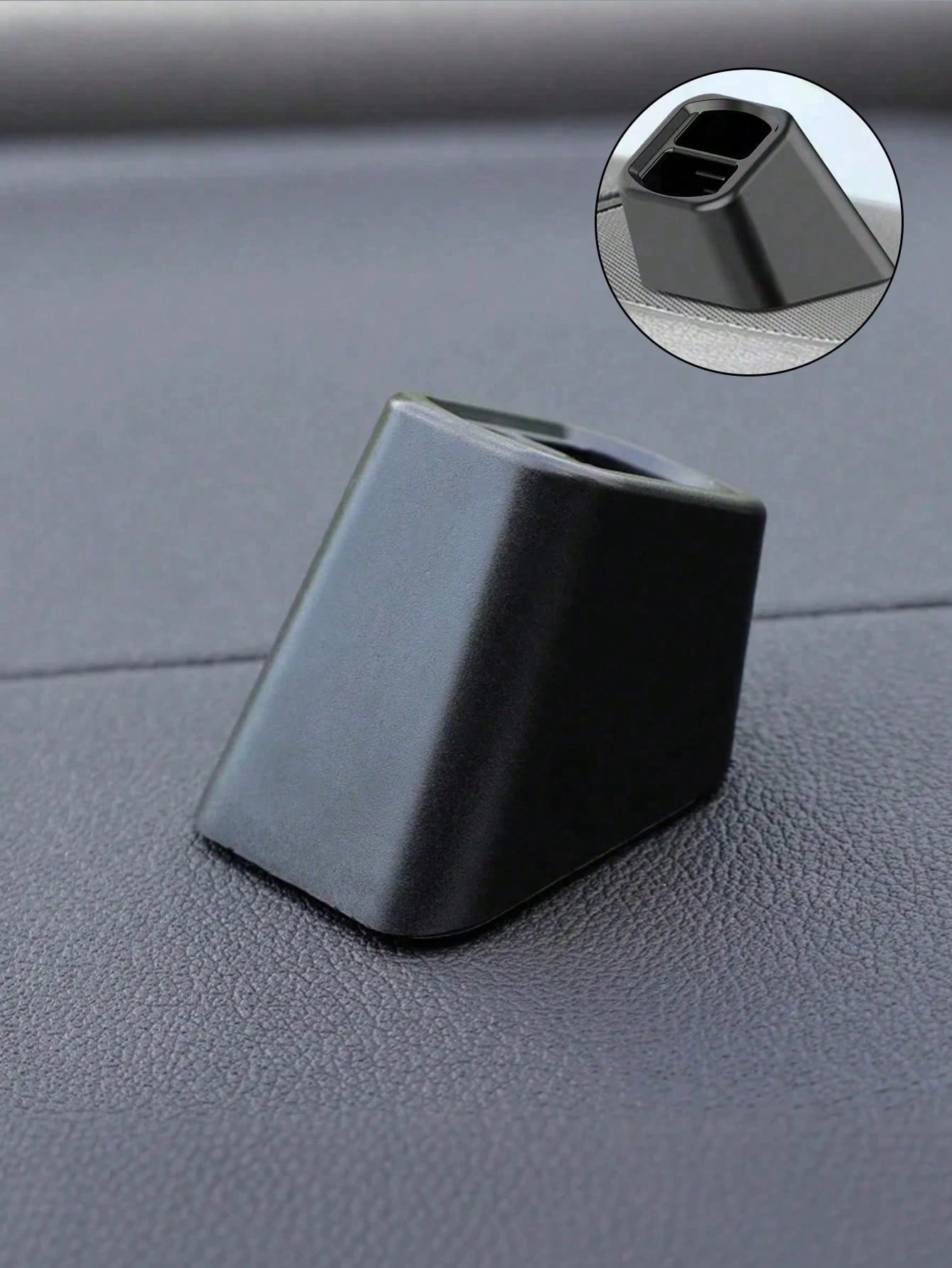 1pc Universal Car Phone Holder Base- Adjustable Dashboard And Air Vent Clip Mount, L-Shaped Design, Suitable For Rechargeable And Non-Rechargeable Plastic Phone Navigation Holders, With Adhesive Dash
