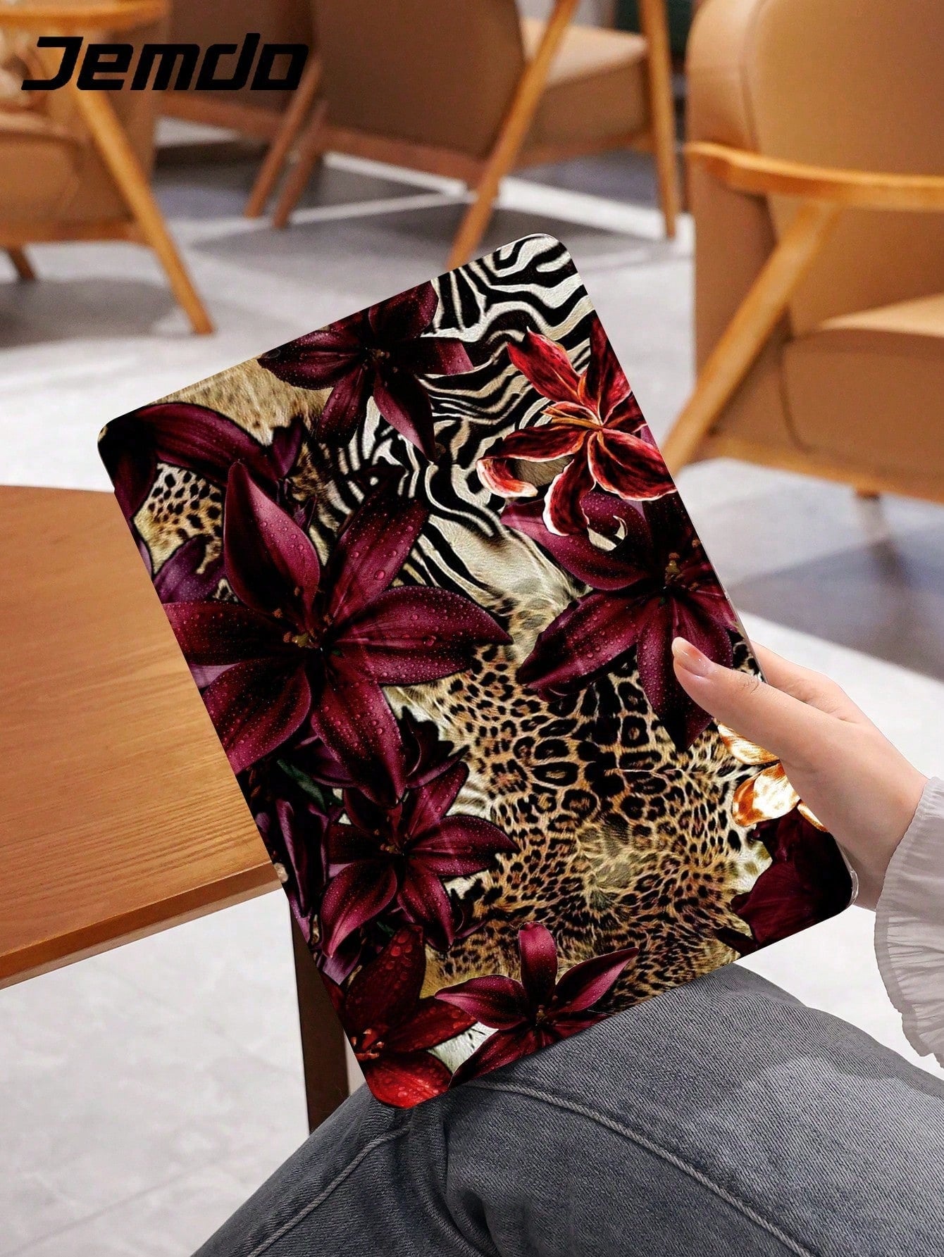 1pc Vintage Leopard Print & Hibiscus Flower Pattern Tablet Protective Case, Compatible With IPad 10.2", IPad Pro 2021/2020/IPad (A16) 11", 11th Gen 2025/10th Gen, Galaxy Tab A8 10.5" 2022, Matepad 10.