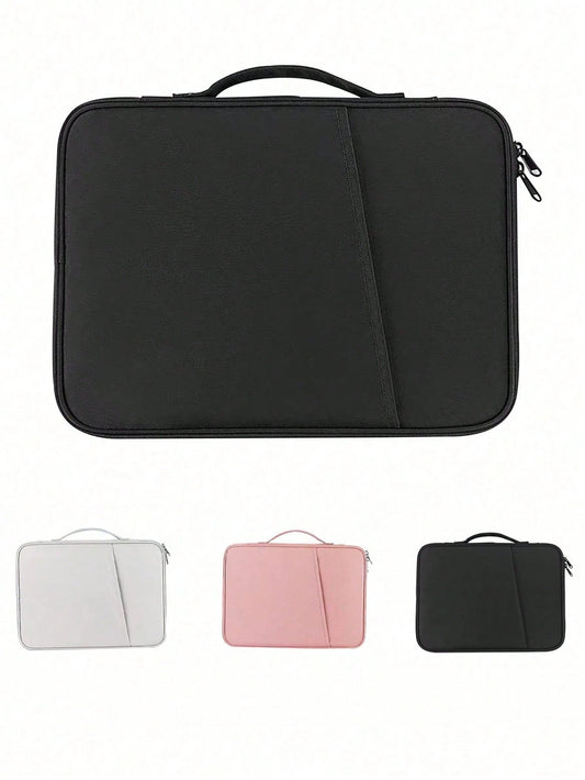 1pc Waterproof Laptop/Tablet Sleeve 10.8-13", With Pocket & Handle, Lightweight Portable Travel Bag,Great Gift For School Business College