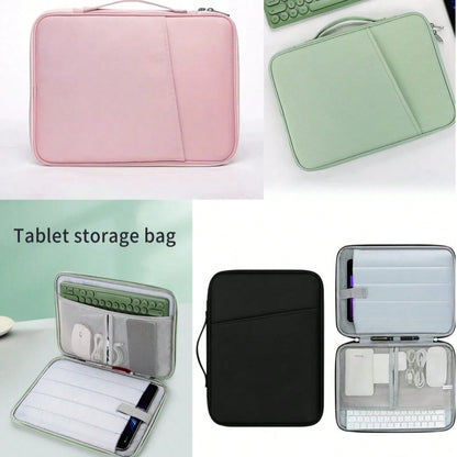 1pc Waterproof Laptop/Tablet Sleeve 10.8-13", With Pocket & Handle, Lightweight Portable Travel Bag,Great Gift For School Business College