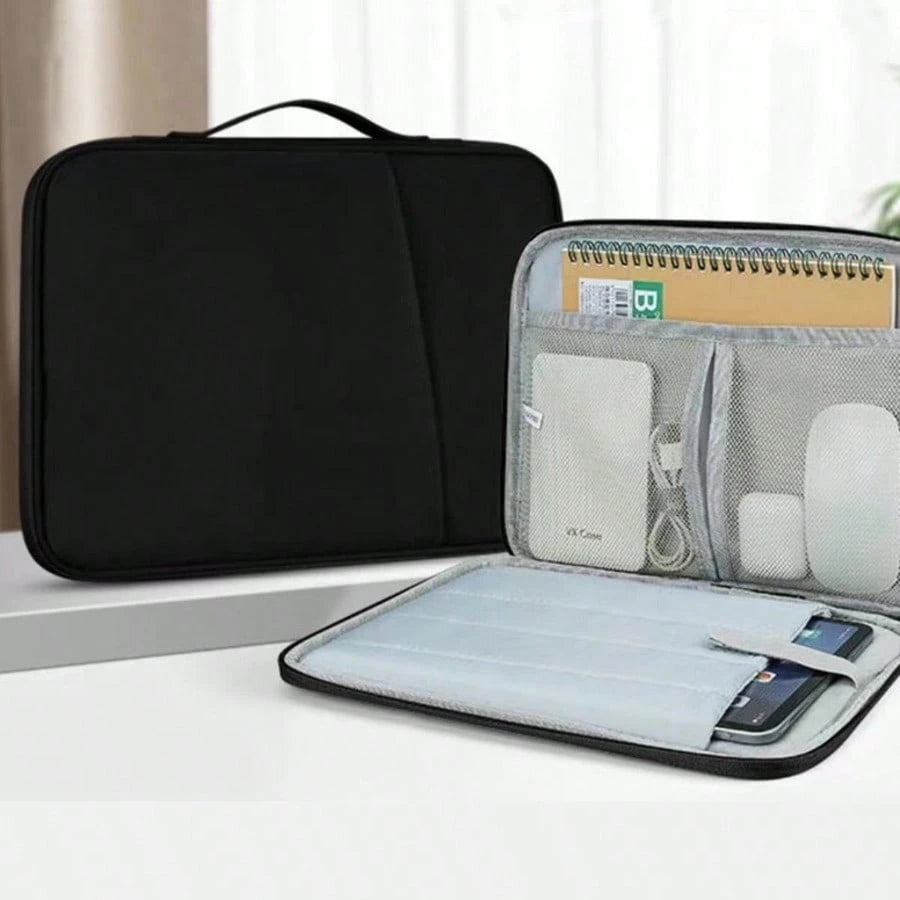 1pc Waterproof Laptop/Tablet Sleeve 10.8-13", With Pocket & Handle, Lightweight Portable Travel Bag,Great Gift For School Business College