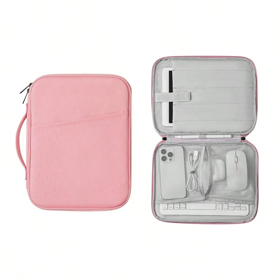1pc Waterproof Laptop/Tablet Sleeve 10.8-13", With Pocket & Handle, Lightweight Portable Travel Bag,Great Gift For School Business College