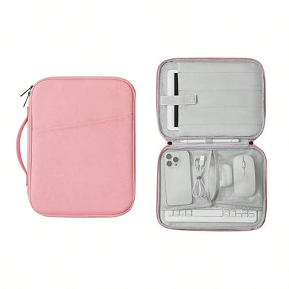 1pc Waterproof Laptop/Tablet Sleeve 10.8-13", With Pocket & Handle, Lightweight Portable Travel Bag,Great Gift For School Business College