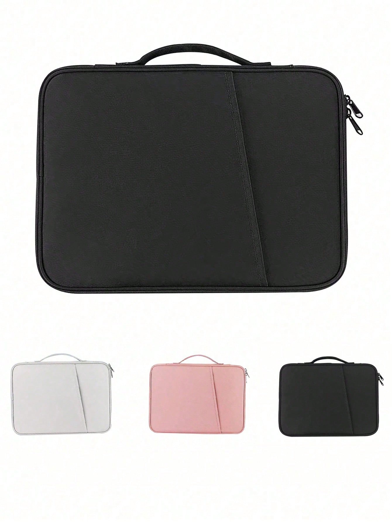 1pc Waterproof Laptop/Tablet Sleeve 10.8-13", With Pocket & Handle, Lightweight Portable Travel Bag,Great Gift For School Business College