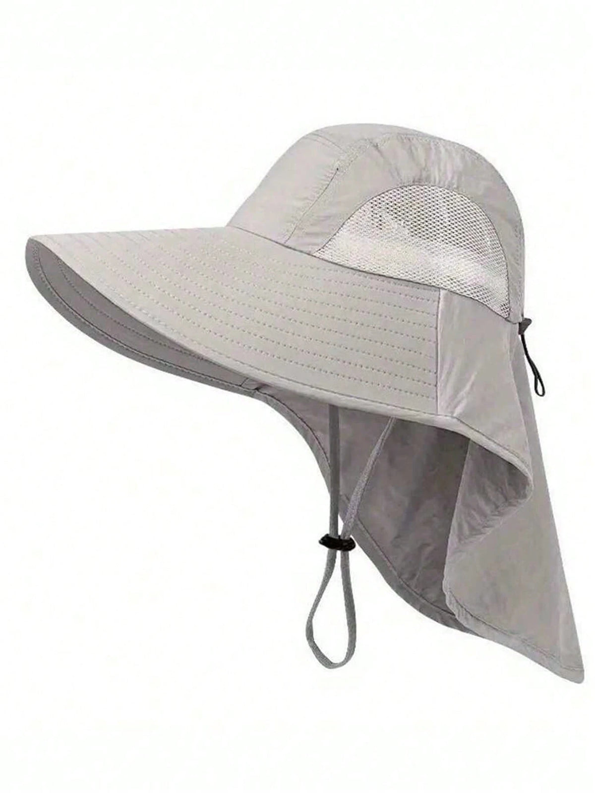 1pc Waterproof, Quick-Drying Wide-Brimmed Sun Hat, Breathable Hiking Sun Protection Neck Strap/Fishing Hat For Men And Women, Suitable For Summer Use.